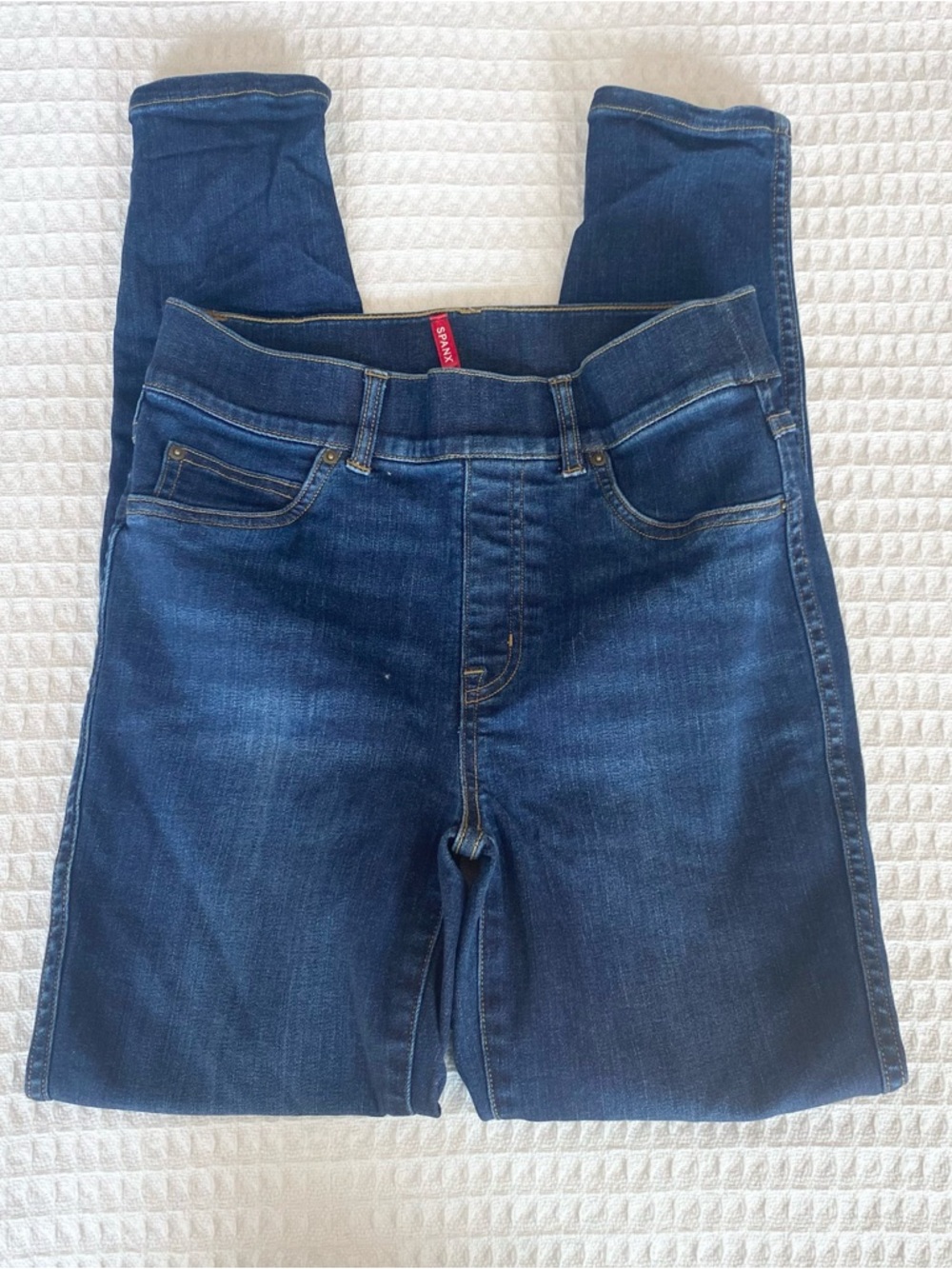 SPANX Dark Blue Denim Pull-On Skinny Jeans  size Small